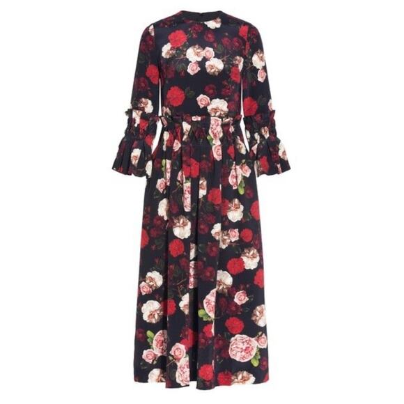 Mother Of Pearl silk Floral Dress - Picture 2 of 11